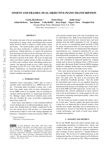 First page of Onsets and Frames paper